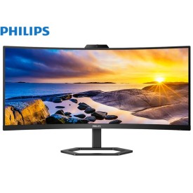 PHILIPS Curved Ultra-Wide 34E1C5600HE 34"Inches 5.0 Megapixel Built-In Webcam 1ms 100Hz VA Panel WQHD(3440x1440)