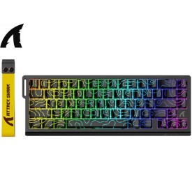 ATTACK SHARK X68 HE Contour Rapid Trigger Magnetic Switch Wired Gaming Keyboard-Black
