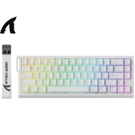 ATTACK SHARK X68 HE Contour Rapid Trigger Magnetic Switch Wired Gaming Keyboard-White