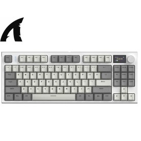 ATTACKSHARK K86 Wireless 75% Mechanical TFT Color Display Gaming Keyboard-Retro Grey