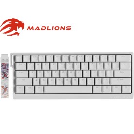 MADLIONS MAD60 HE Magnetic Amber Switch Hall Effect Keyboard-White