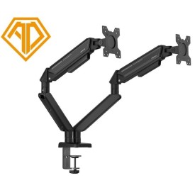 AndaSeat STEALTH II DUO A6D-2S ERGONOMIC Double Monitor Arm-Black
