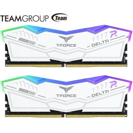 TeamGroup T-Force DELTA RGB 32GB DDR5 6400Mhz (16GBx2) Gaming Desktop Memory-White