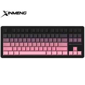 SAMA XINMENG M87 Pro TFT White Jade Display Tri-Mode Gasket Mechanical Keyboard–Gradient Pink