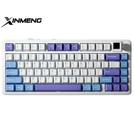 SAMA XINMENG M87 Pro TFT White Jade Tri-Mode Gasket Mechanical Keyboard–White Blue