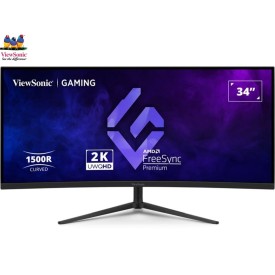 ViewSonic VX3418C-2K 34"Inches VA 1500R UWQHD 180Hz 1ms (MPRT) AMD FreeSync Premium HDR10 Curved Gaming Monitor