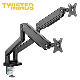 Twisted Minds TM-60-C012 USB Port Dual Monitor Heavy Duty Spring Assisted Monitor Arm