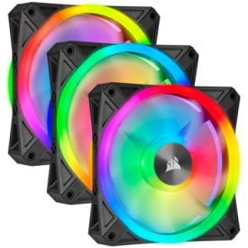 Corsair iCUE QL120 RGB 120mm PWM 3-Fans with Lighting Node CORE