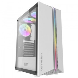 DarkFlash DK151 RGB Mid-Tower ATX Case White With 3 RGB Fans